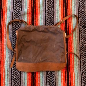 Free people leather and canvas backpack